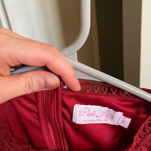 Burgundy pink Lilly dress